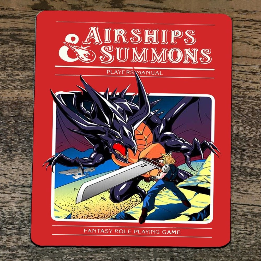 Mouse Pad Airships‎ and Summons Fantasy Role Playing Game Final 7 VII